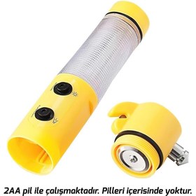 Resim Drs Tuning Imdat Çekici Çok Amaçlı Cam Kırıcı Kemer Kesici El Fenerli Mıknatıslı Kırmızı Fasılalı Işık 