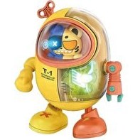 Resim Işıklı Müzikli Robot Kedi T-1A Turuncu 