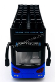 Resim Sesli Işıklı Kapıları Açılıp Kapanabilen Çift Katlı Yolcu Otobüsü 