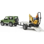 Resim Bruder Land Rover Arazi Aracı Ve Jcb Mini Kazıcı BR02539 
