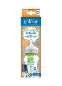 Resim 270 ml Geniş Ağız Antikolik Options+ Cam Biberon, Tekli Paket 