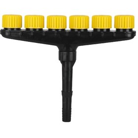 Resim Geeksen 6 Başlıkli Bahçe Sulama Sistemi, 1/1.2 İnç Hortum Bağlantılı, Çim Ve Bitkiler İçin Pratik Spreyleme. 