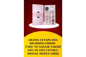 Resim Narnuga Wireless Şarjlı Akıllı Saat ve Dijital Göstergeli Kablosuz Bluetooth Kulaklık Nabız Ölçer 