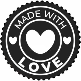 Resim Kıvırcıkyoga Sevgi İle Yapılmıştır Tasarım Sticker 10 x 10 cm 