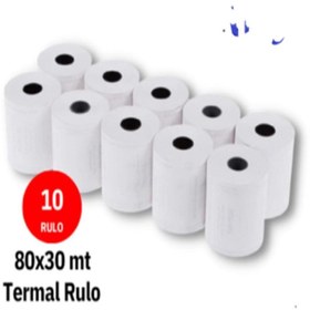 Resim Kasetsan 80x30 Termal Rulo ( 1 Paket = 10 Rulo ) 
