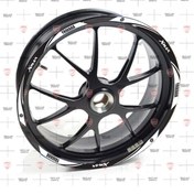 Resim Redline Grafik Yamaha Xmax Reflektif Siyah Beyaz Jant Şeridi 