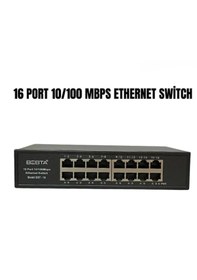 Resim 16 Port Network Ethernet 10/100 Mbps Switch Poe Değildir 