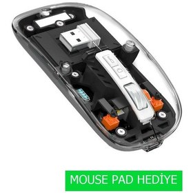 Resim Samsung Galaxy Tab S7 11" Sm-t870 Uyumlu Şeffaf Tasarım Sessiz Kablosuz Mouse Diğer 