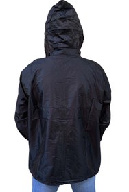 Resim Liggo Erkek Siyah Antrenman Yağmurluğu Futbol Yağmurluk Gizli Kapşonlu Rüzgarlık 