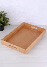 Resim Bambu Tepsi Büyük Boy Premium 40x30 Cm Tps4030 Kahverengi 