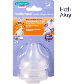 Resim Lansinoh Natural Wave Biberon Emziği Hızlı Akış 2'li 