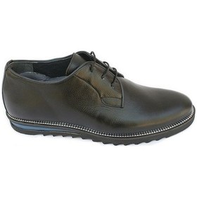 Resim Sdft+6 Cm Gizli Topuklu Boy Uzatan Ayakkabı Siyah 
