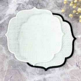 Resim Weare2 Siyah ve Beyaz Renkli Nakışlı 2'li Kokteyl Peçetesi 