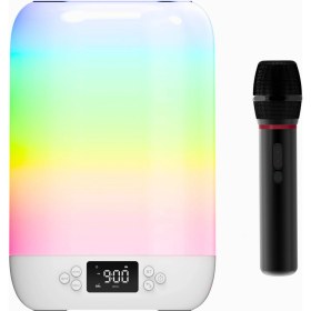 Resim Cosmostech DY20K Karaoke Bluetooth Hoparlör, Rgb Işıklı, Alarm Saat, Uyku Mod Özel Sesli,kablosuz Speaker 