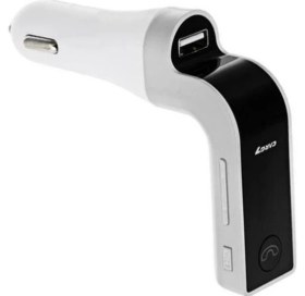 Resim Torima Carg7 Bluetooth Araç FM Transmitter Hızlı Şarj Özellikli USB Girişli Beyaz Android iOS Uyumlu 