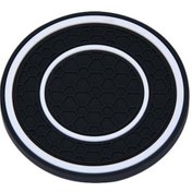 Resim Beyaz Araba Kupası Coaster Kupa Pedi Yüksek Sıcaklığa Dayanıklı Kaymaz Tasarım Su Geçirmez Pvc Coaster 