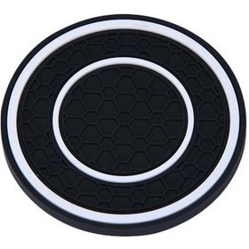 Resim Beyaz Araba Kupası Coaster Kupa Pedi Yüksek Sıcaklığa Dayanıklı Kaymaz Tasarım Su Geçirmez Pvc Coaster 