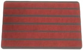 Resim KARMAT Kapı Önü Paspası, 6 Şeritli Halılı Paspas, Toz Ve Nem Alıcı Paspas, Bordo, 45 * 70 BORDO-45 x 70 