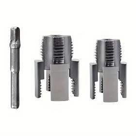 Resim 3 Parça Entegre Boru Delme ve Diş Onarım Alet Seti, PPR Borular için 1/2"-DN15 & 3/4"-DN20 Boyutlarına Uyumlu Elektrikli Matkap ile Kullanılabilir 