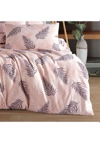 Resim Çift Kişilik Nevresim Takımı 200x220cm 4 Yastık Kılıfı Lastikli Çarşaflı 180x200+25 Pembe 