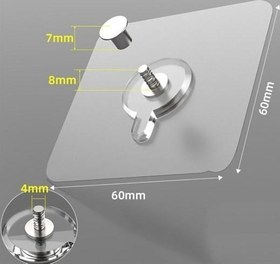 Resim Süper Güçlü Çerçeve Askısı Pin Delgisiz Vidalı Tırnak Kanca Yapışkanlı Raf Tutucu Askı 