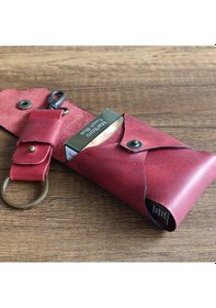 Resim Sumerian Leather Craft Deri Sigara Kılıfı Kırmızı 