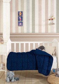 Resim Elart Velvet Bebek Yorgan (150x100 cm) Lacivert 