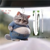 Resim 2D Düz Akrilik Araba Asma Süsü, 1 Şişman Kedi Akrilik Kolye, Çok Fonksiyonlu 2D Araç Dekorasyonu, Anahtarlık ve Sırt Çantası Aksesuarı | Benzersiz Tatil Hediye Fikri, Arabalar, Sırt Çantaları ve Anahtarlıklar için Uygun Çok Yönlü Cazibe Aksesuarları, Dört Mevsim İçin İdeal Sezonluk Hediye, 2D Düz 