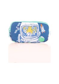 Resim Kaukko Kids 3 Bölmeli Kalem Çantası Square Tiger Mavi L8164 