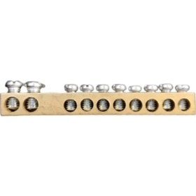 Resim Mutlusan 8+2 10lu Delikli Nötür Ve Topraklama Klemensi Ayaksız Papuçsuz 