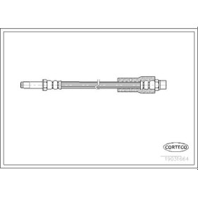 Resim CORTECO 19031664 Fren Hortumu Arka BMW 5 520 D 95- (275Mm) 34301165190 (WA991832) 