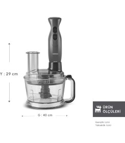 Resim Karaca Pro Multimax 6 In 1 Çok Amaçlı Mutfak Robotu Space Gray 