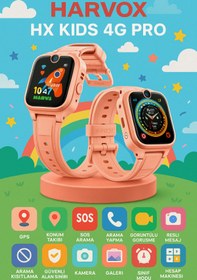 Resim L'edoren Hx Kids 4g Pro Sim Kartlı Harvox Akıllı Çocuk Saati Gps Konum Takibi Arama Konuşma 4g Destekli 