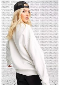 Resim Nike Sportswear Essential Collection Fleece Oversized Crew Kadın Sweatshirt Beyaz 