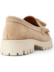 Resim Deery Kadın Hakiki Süet Bej Püsküllü Loafer - 02033ZBEJC01 