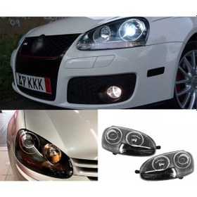 Resim Volksvagen Golf 5 2004-2009 Siyah Zemin Bı Xenon R32 Ön Far 