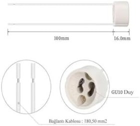 Resim Starter Ayak Seramik Gu10 Duy Beyaz 