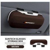 Resim Globalbloom A-brown German Üç Renkli Araç Güneşlik Modelleri İçin Tam Kapalı Katlanır Gözlük Kılıfı Bmw Audı Mercedes-benz Volkswagen Ford 