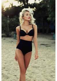 Resim Angelsin Siyah Yüksek Bel Kaplı Bikini Siyah 