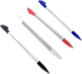 Resim Valley Of The Sun Paketi 4 3DSXL Ekstra Stylus Teleskop Metal Dokunmatik Kalemler Değiştirme, Eski 3DS XL LL 3DSLL Oyun Konsolu, Kırmızı/Beyaz/Siyah/Mavi Teleskopik Kalem Touchpen Dört ADET Set Aksesuarları 