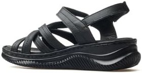 Resim Mammamia D25Ys-2855 Günlük Siyah Kadın Sandalet, SİYAH PEN, 3 