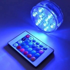 Resim Su Geçirmez Kumandalı Renk Değiştiren Rgb Su Altı LED Lamba Spot 