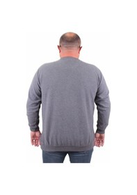Resim Moc Grande Mocgrande Büyük Beden Selanik V Yaka Classic Sweat 23201 Antrasıt-Antrasıt 