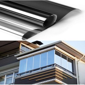 Resim Isı Yalıtımlı Aynalı Siyah Cam Filmi 50 Cm X 3 Metre 