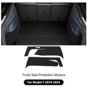 Resim Topshop1 Tesla Model Y 2 Adet Suni Deri Bagaj Koruyucu Çizilmez Köşe Pedleri 