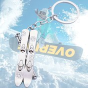 Resim Yaratıcı Snowboard Anahtarlık Kış Kayak Etkinliği Hediyesi Snowboard Anahtarlık Kolye Arkadaşlar için Hediye Kayak Yarışı Hatıraları 