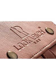 Resim Look Rich El Yapımı Deri 4'lü Gözlük Taşıma Ve Saklama Çantası- Pudra 