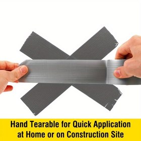 Resim Endüstriyel Sınıf Ağır Hizmet Tipi Gümüş Renkli Dantel Bant - 10.06 metre Rulo, Otomobil, Ev ve Dış Mekan Kullanımı için Çok Amaçlı Tamir 
