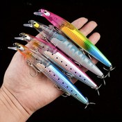 Resim 1pc 14.5cm 27g Yüzen Minnow ile Flash Bıçak, Uzun Mesafe Minnow, Deniz Suyu Olta Balığı, Tatlı ve Deniz Suyu için Uygun Olta Balığı, Yerçekimi Transfer Sistemi ile 