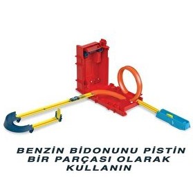 Resim Hot Wheels Track Builder Benzin Bidonu Akrobasi ve Yarış Maceraları İçin Pist İnşa Seti HDX78 